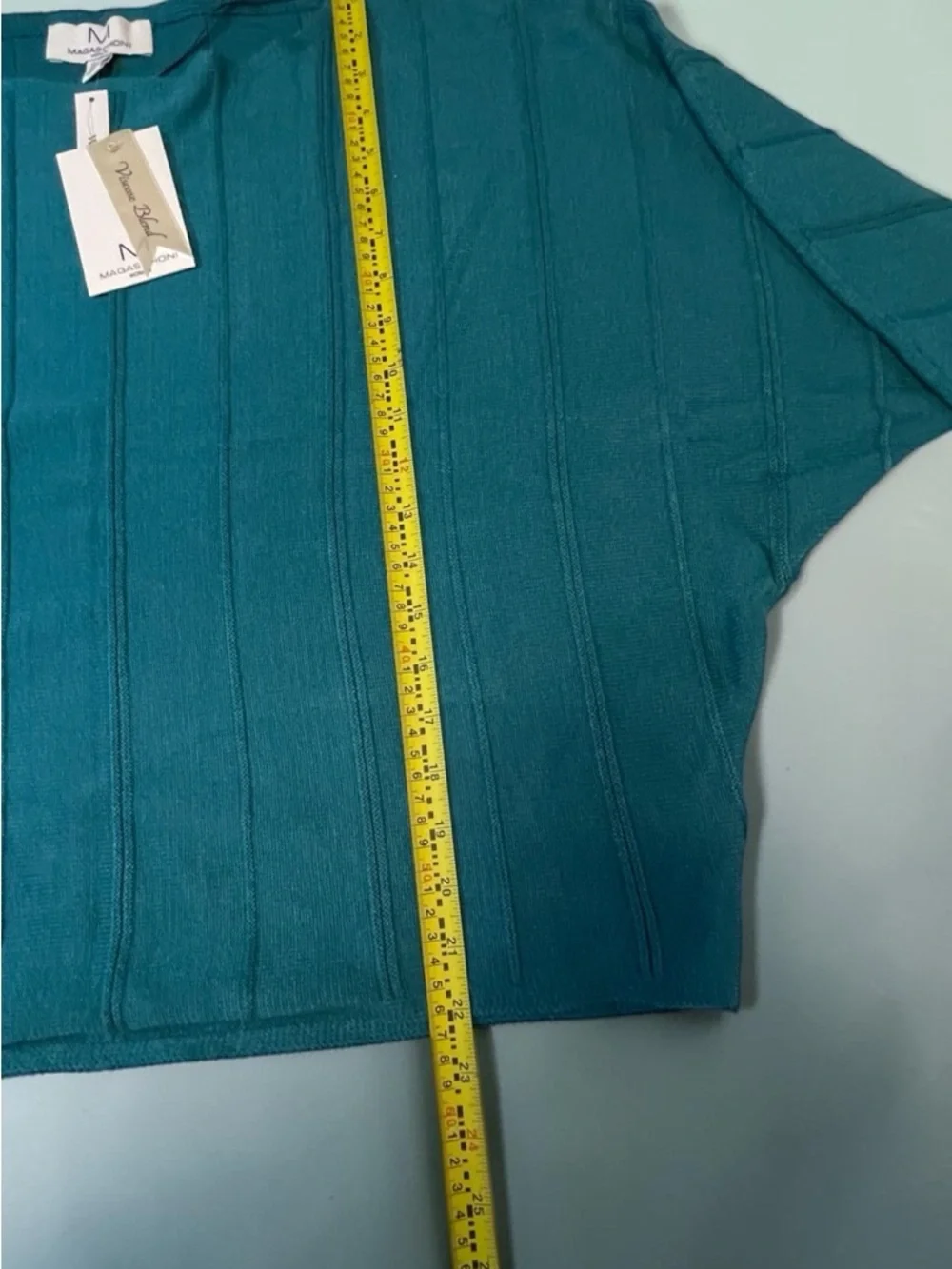 Magaschoni Teal Crew Neck Sweater